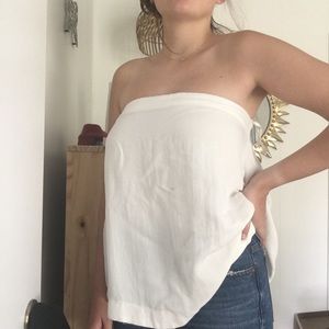Linen Strapless Top
